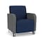 Lesro Siena Guest Chair w/ Front Casters, Brushed Steel Legs, MD Ink Back, MD Ink Seat, RS Echo Panels SN1101 - alternate 1